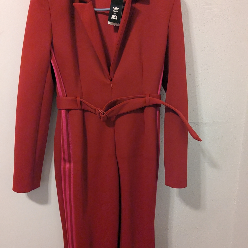 Adidas Red Belted Coat